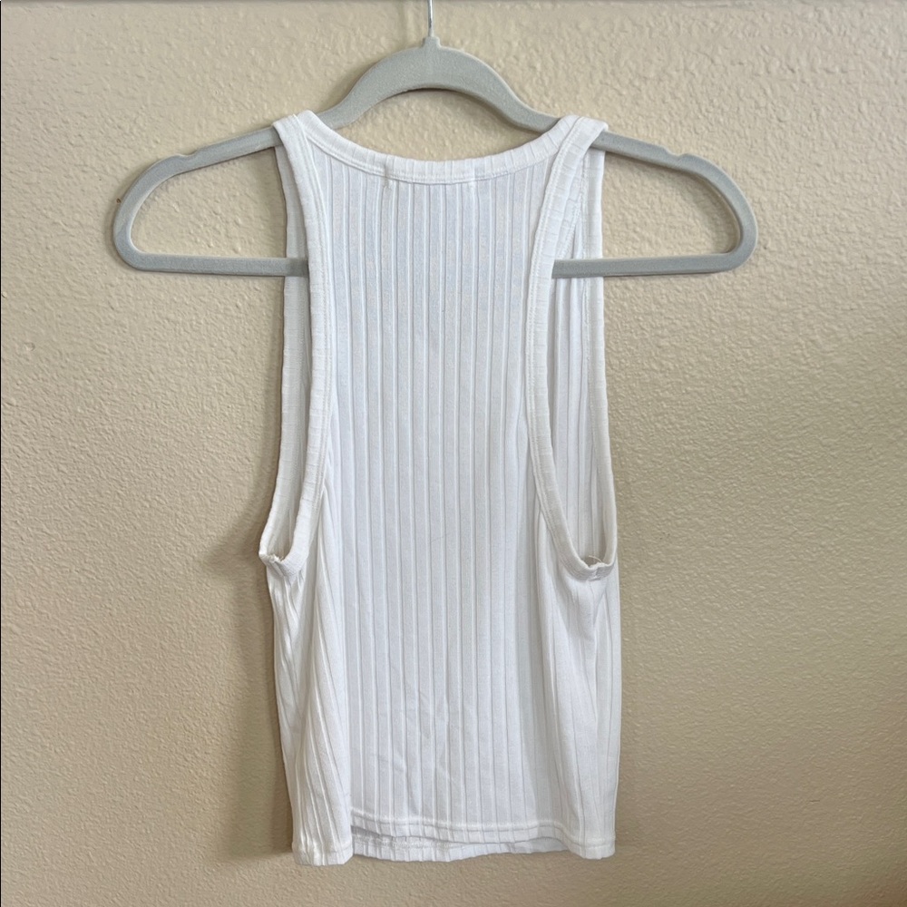 Rip Curl White Ribbed Tank Top - Picture 2 of 4